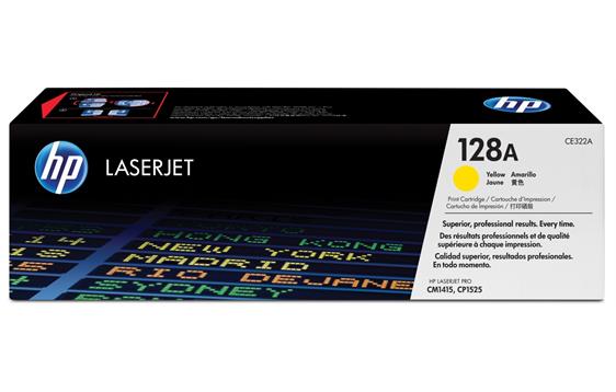 774854 HP CE322A Toner HP CE322A 128A 1.3K gul 1.300 sider ved 5%